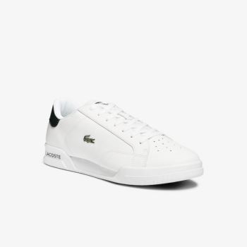 Lacoste Twin Serve Leather Colour-Pop Sneakers - Tenisky Pánské Bílé | CZ-ptn5GS